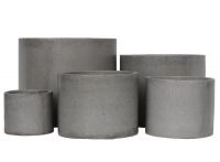 Odesha Cylinder Pot - Grey